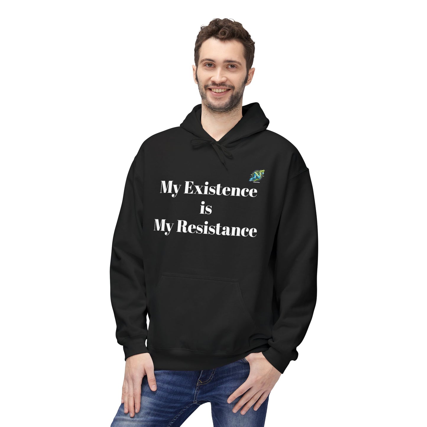 Hoodie — "My Existence Is My Resistance" Minimalist Statement Hoodie
